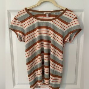 Toad and Co. multicolor Grom Ringer Crew short sleeve tee small